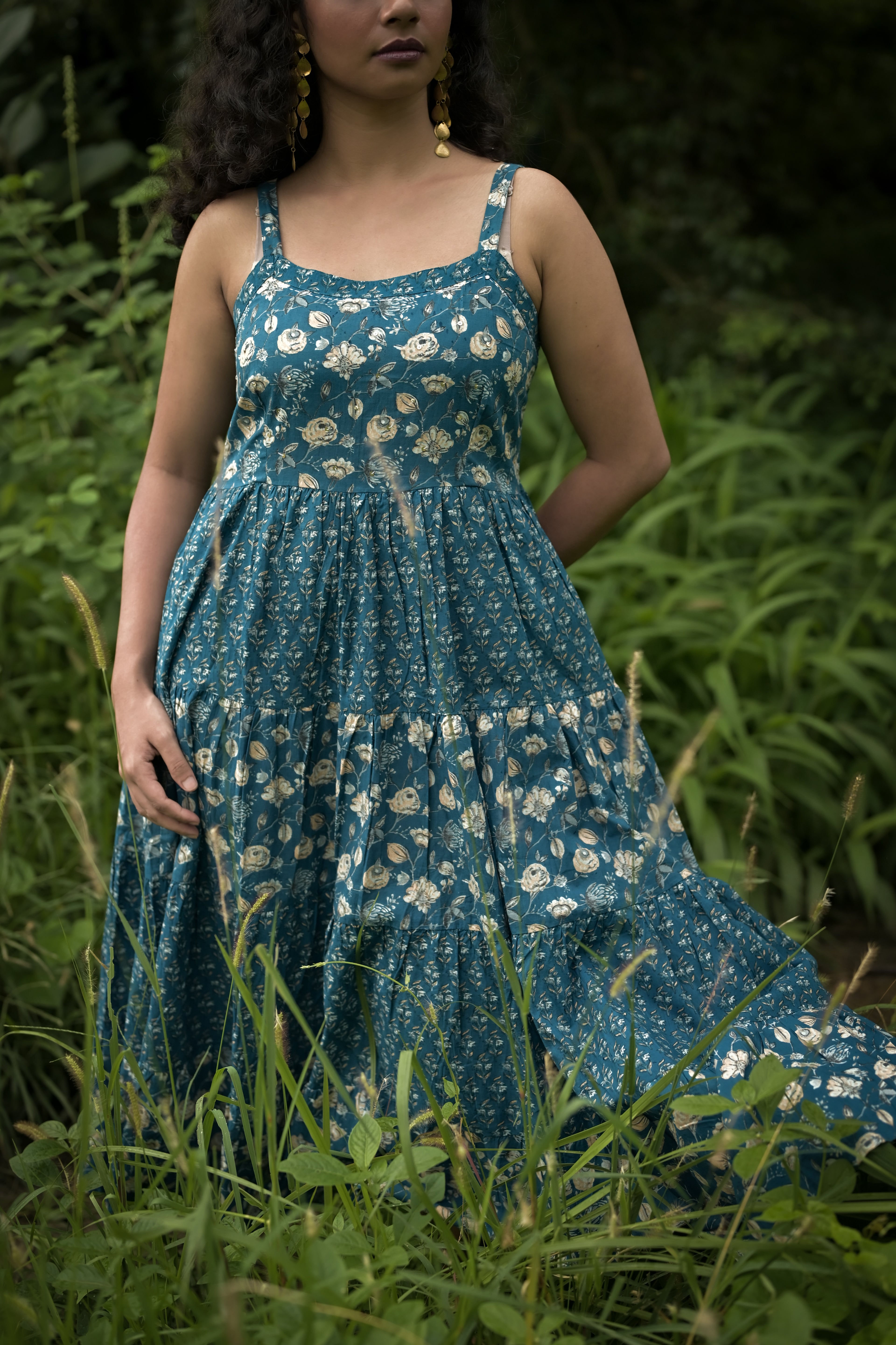 Blue Meadow Floral Dress