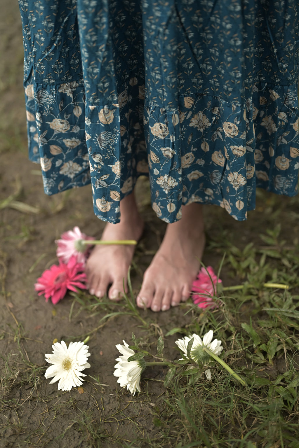 Blue Meadow Floral Dress