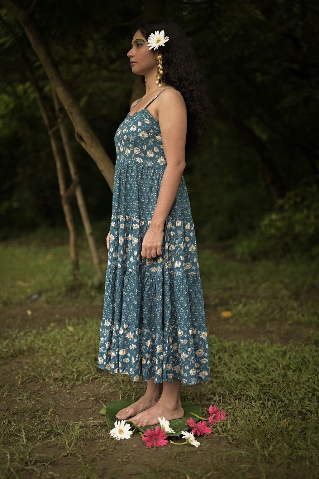 Blue Meadow Floral Dress