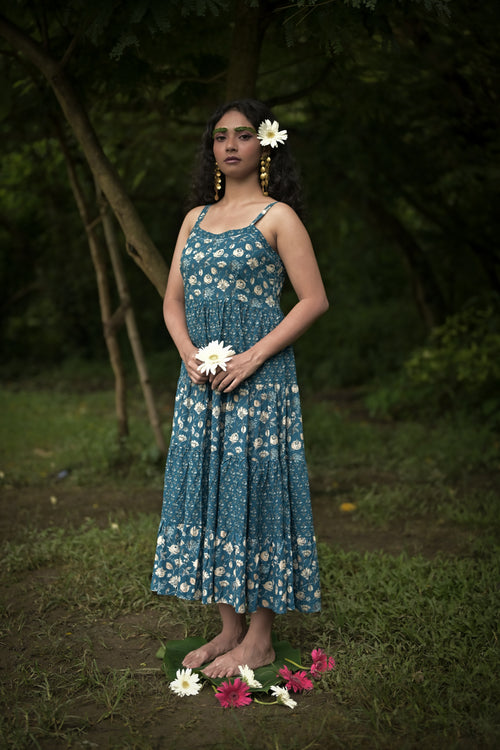 Blue Meadow Floral Dress